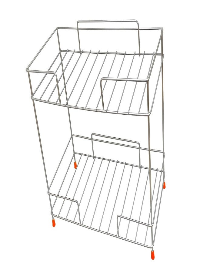 Cri8Hub Stainless Steel 2-Tier Kitchen Rack, Spice Tiered Shelf Countertop for Kitchen Pantry Storage Organizer, Shelves Spice rack Dish Rack storage self - Image 1
